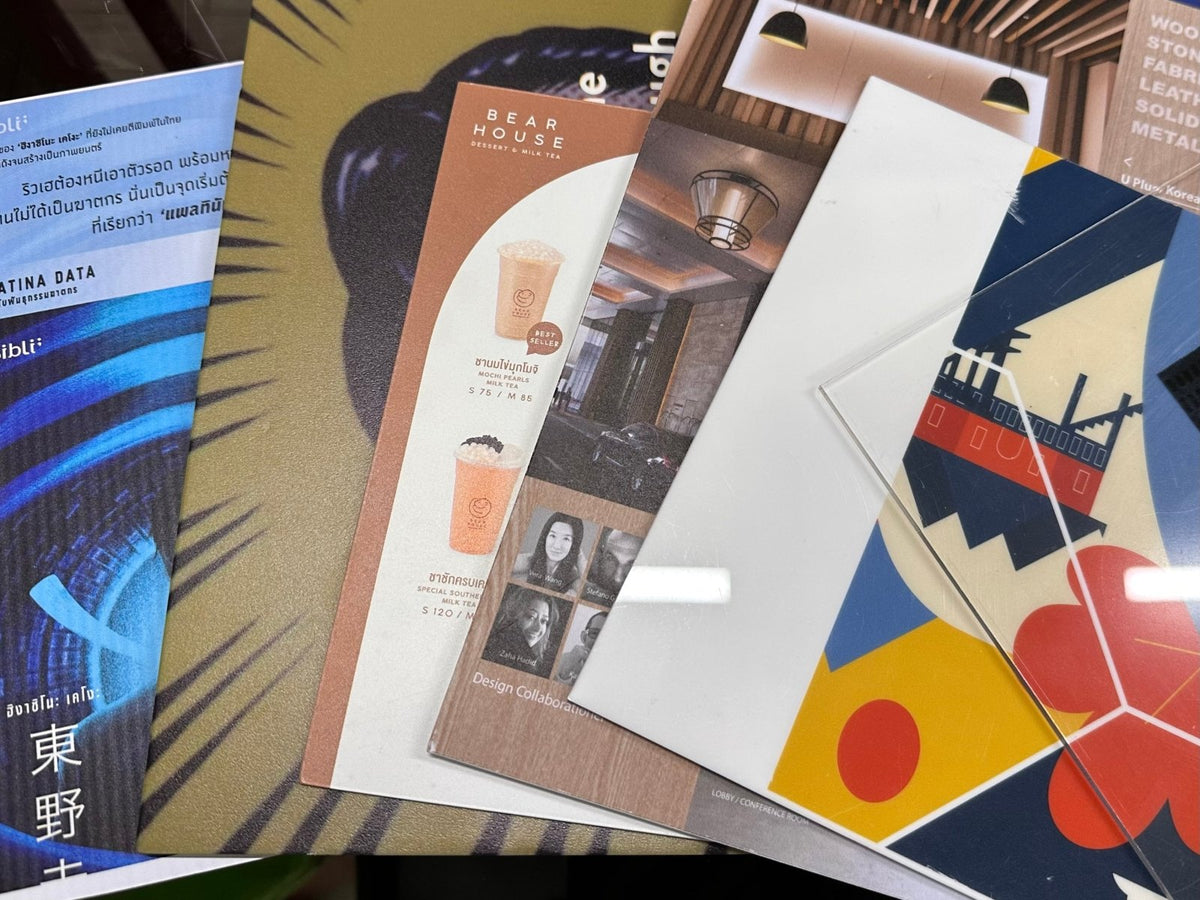 วัสดุพลาสติก พิมพ์ Inkjet เปรียบเทียบคุณภาพ สีสด คมชัด เหมาะสำหรับงานพิมพ์และป้ายโฆษณา