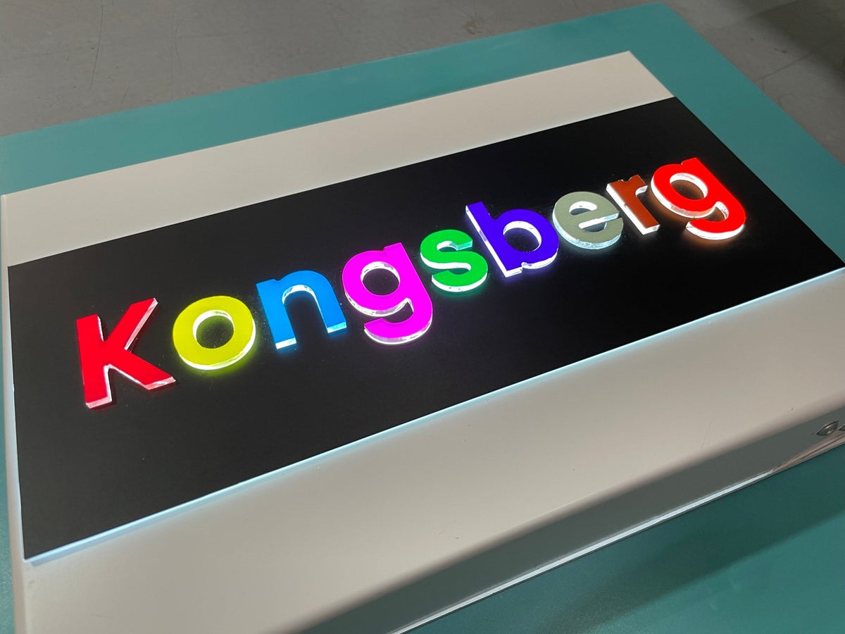 ป้ายโลโก้ไฟออกหน้า กล่องไฟโลโก้ กล่องไฟซิงค์ สว่างชัดเจน เหมาะสำหรับร้านค้าและบริษัท