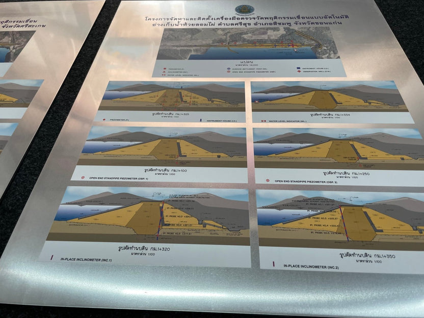 ป้ายอลูมิเนียม พิมพ์ยูวี Print UV คมชัด ทนแดดฝน เหมาะสำหรับป้ายบริษัทและงานอุตสาหกรรม