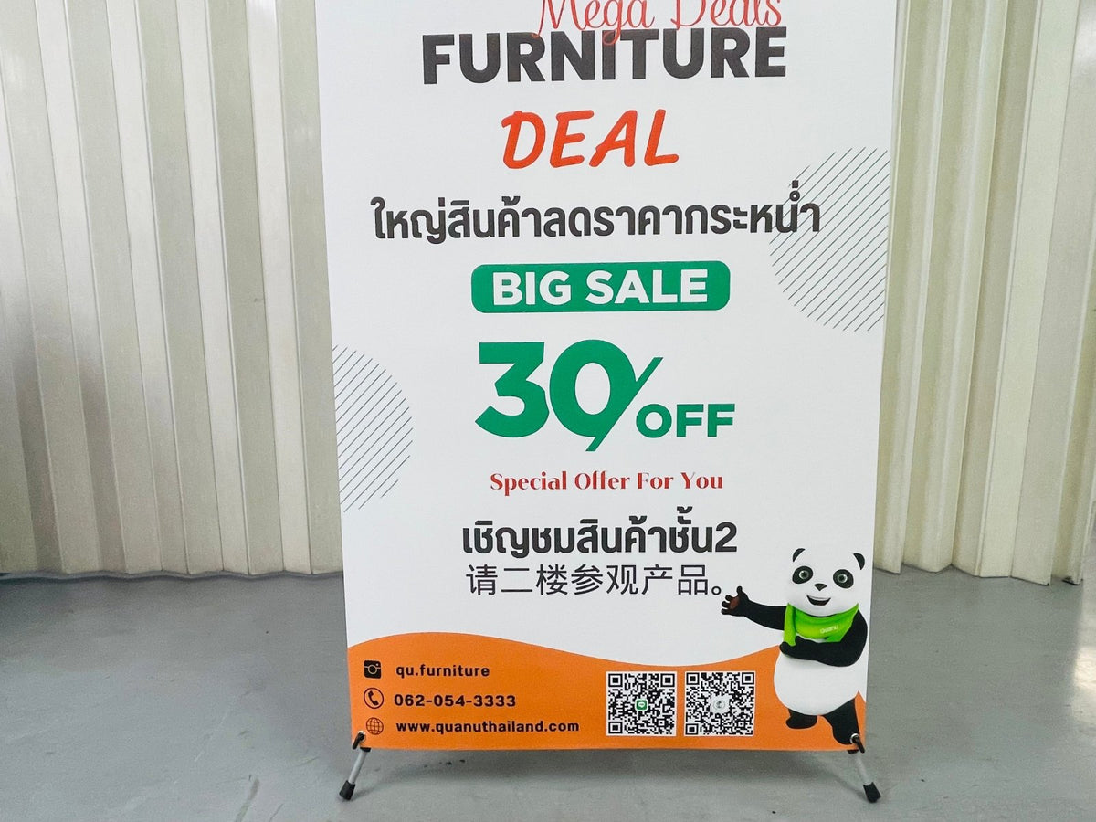 X-Stand เอ็กซ์สแตน ป้ายขาตั้ง พิมพ์ไวนิลคมชัด น้ำหนักเบา ติดตั้งง่าย เหมาะสำหรับงานอีเวนต์ โปรโมชัน และงานแสดงสินค้า