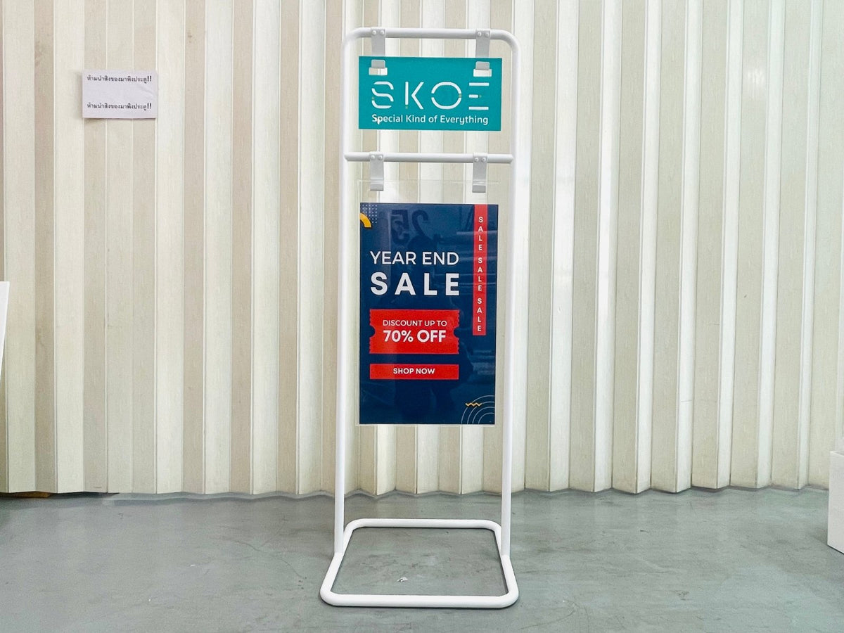ป้ายประชาสัมพันธ์ และป้ายตั้งพื้น พิมพ์คมชัด แข็งแรง เหมาะสำหรับงานอีเวนต์ งานโฆษณา และประชาสัมพันธ์หน้าร้านหรือองค์กร