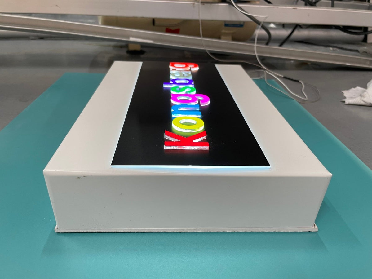 ป้ายโลโก้ไฟออกหน้า กล่องไฟโลโก้ กล่องไฟซิงค์ สว่างชัดเจน เหมาะสำหรับร้านค้าและบริษัท