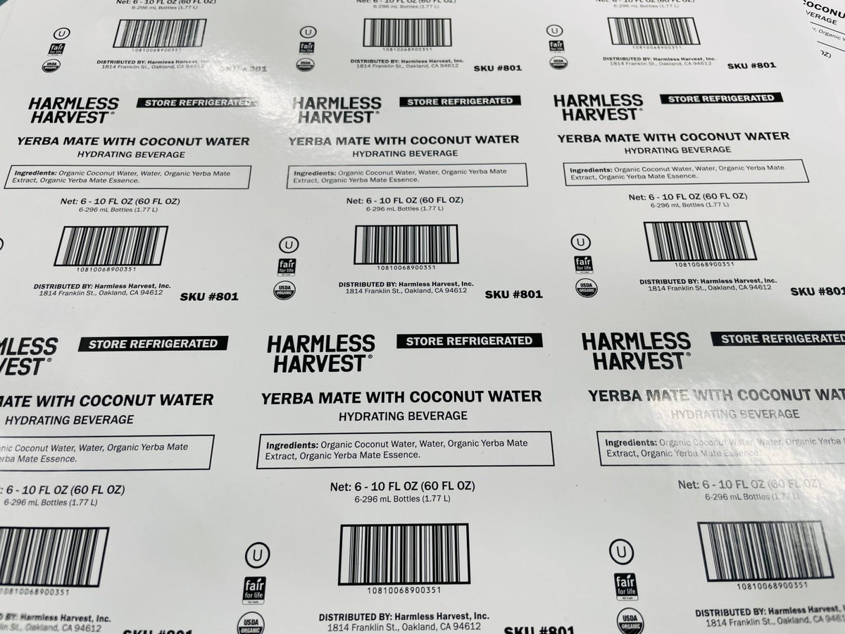 สติ๊กเกอร์ฉลากสินค้า พิมพ์ขาวดำ