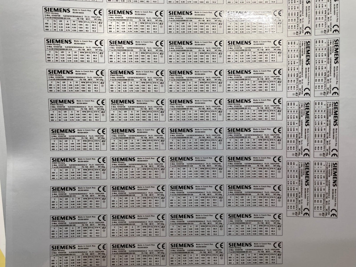 สติ๊กเกอร์ PET Metalized Sticker เงาเมทัลลิก พิมพ์คมชัด เหมาะสำหรับฉลากสินค้าและงานตกแต่ง