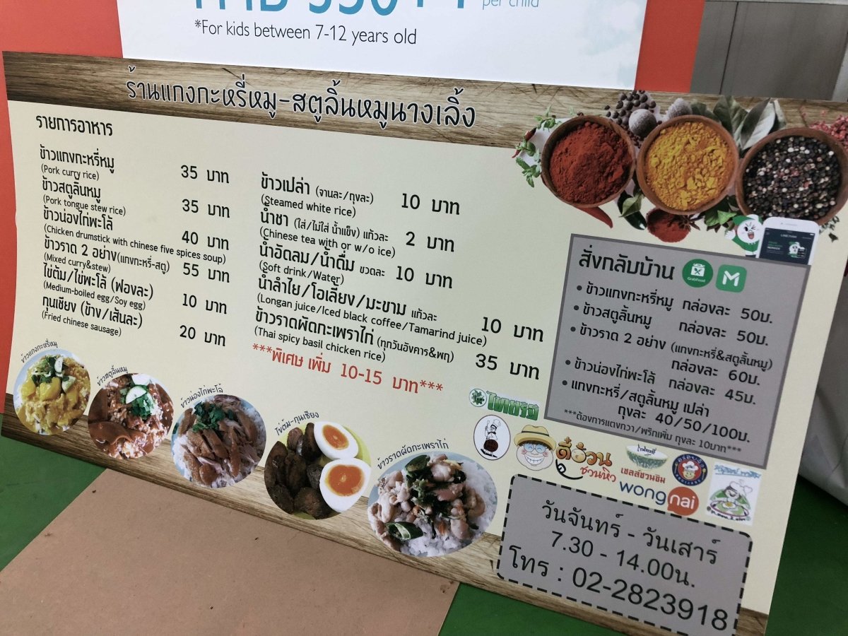 ป้ายสแตนดี้ ป้ายราคาอาหาร ป้ายโปรโมชั่นอาหาร