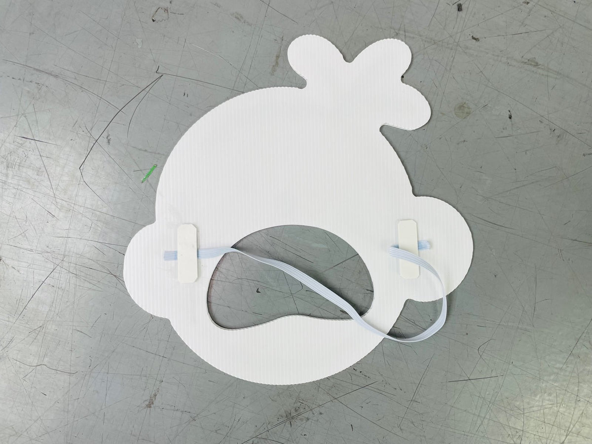 หน้ากากฟิวเจอร์บอร์ด น้ำหนักเบา ตัดตามแบบ พิมพ์คมชัด เหมาะสำหรับงานกิจกรรม และงานอีเวนต์