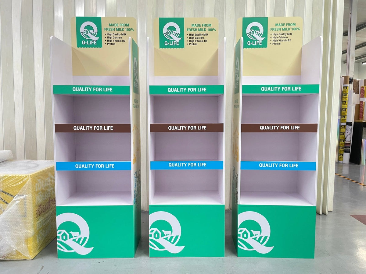 ชั้นวางสินค้าราคาถูก เชลฟ์ดิสเพลย์ Shelf Display แข็งแรง น้ำหนักเบา เหมาะสำหรับโชว์สินค้าในร้านค้า และงานอีเวนต์