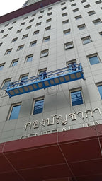 ติดตั้งป้ายด้วยกระเช้าไฟฟ้า กอนโดล่า ปลอดภัย มาตรฐานสูง เหมาะสำหรับอาคารสูงและโครงการใหญ่