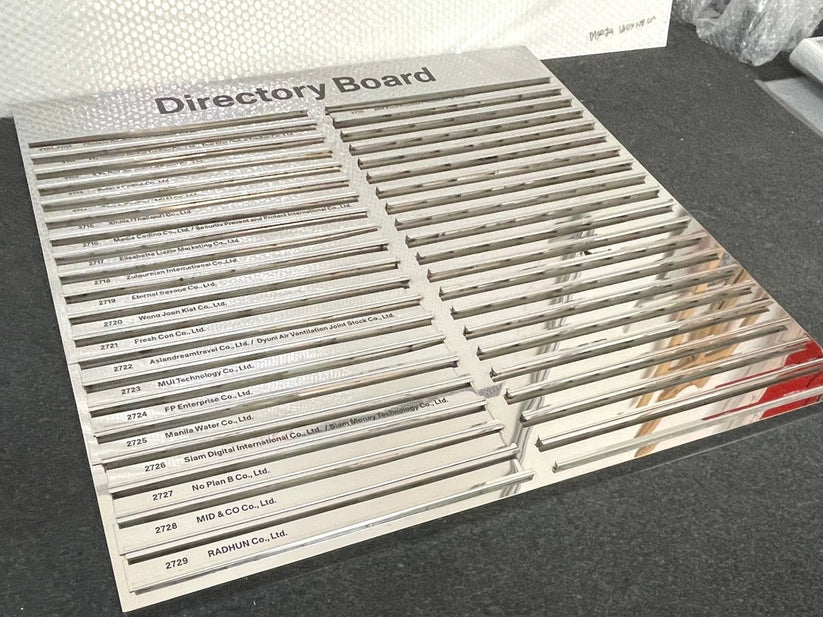 ป้ายบอกทาง directory ภายในอาคาร | อะคริลิค พลาสวูด อลูมิเนียม