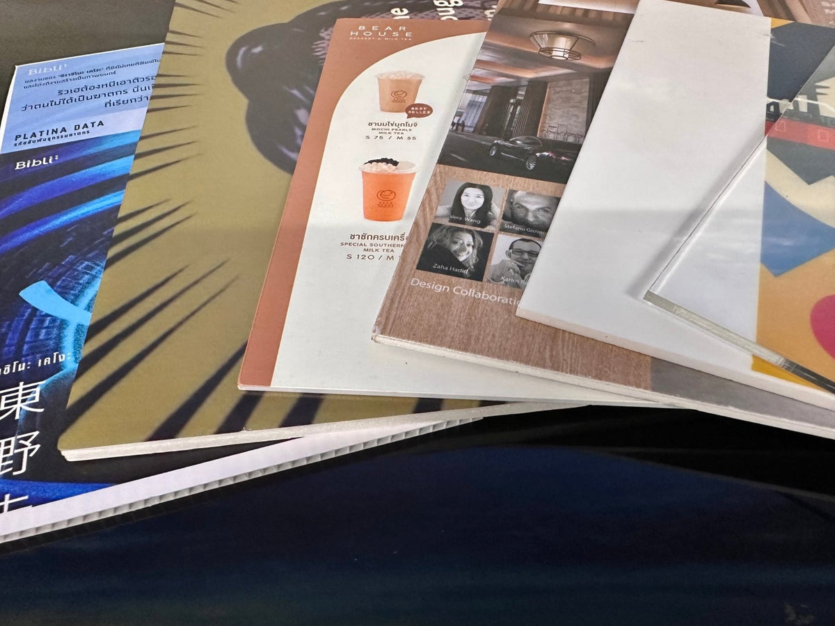 วัสดุพลาสติก พิมพ์ Inkjet เปรียบเทียบคุณภาพ สีสด คมชัด เหมาะสำหรับงานพิมพ์และป้ายโฆษณา