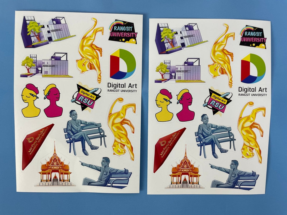 สติ๊กเกอร์ไดคัทลายการ์ตูน A5/A4 พิมพ์สีสด คมชัด เหมาะสำหรับของสะสม งานตกแต่ง และโปรโมชัน