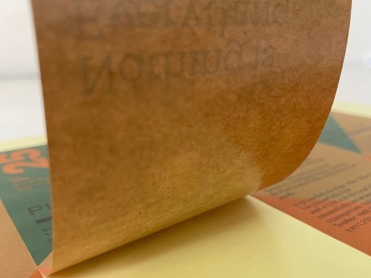 สติ๊กเกอร์ฉลากสินค้ากระดาษคราฟท์ สติ๊กเกอร์ติดซองขนม กระดาษคราฟท์