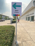 ป้ายสัญลักษณ์ ป้ายบอกทาง และป้ายจราจร สะท้อนแสง มองเห็นชัด แข็งแรง ทนทาน เหมาะสำหรับถนน อาคาร และพื้นที่สาธารณะ