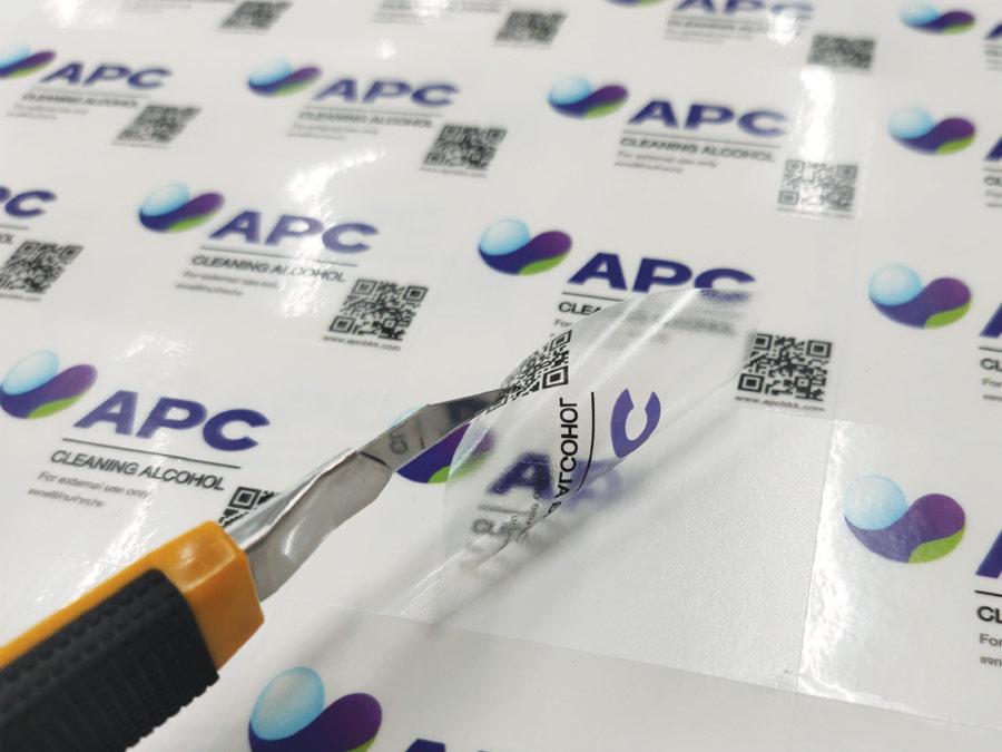 สติ๊กเกอร์ใส สติ๊กเกอร์ฉลากสินค้าใส พิมพ์คมชัด ติดแนบเนียน เหมาะสำหรับบรรจุภัณฑ์ สินค้า เครื่องสำอาง และงานโปรโมชัน