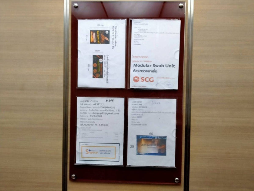 บอร์ดประชาสัมพันธ์อะคริลิค และกรอบอะคริลิคติดผนัง แข็งแรง โปร่งใส เหมาะสำหรับประกาศ โปสเตอร์ เมนู และงานแสดงข้อมูล