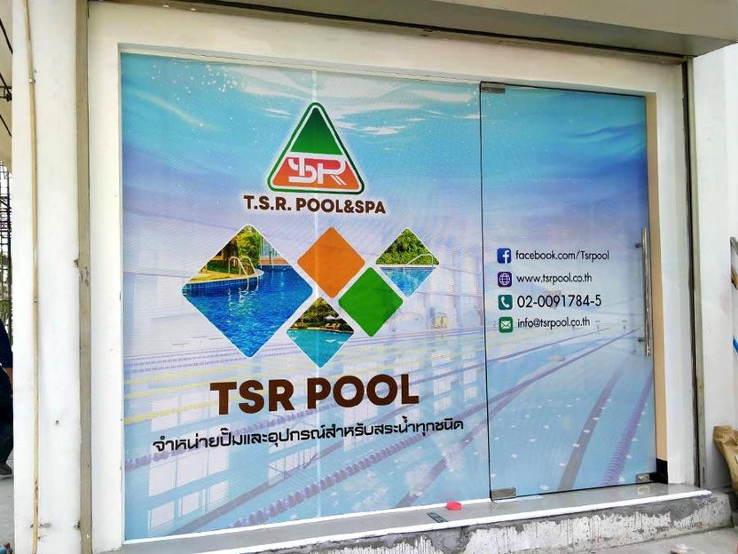 สติ๊กเกอร์ซีทรู See-through One Way Vision มองทะลุจากด้านในได้ พิมพ์คมชัด เหมาะสำหรับติดกระจกอาคารและรถยนต์