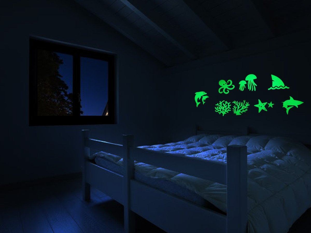 สติ๊กเกอร์เรืองแสง พรายน้ำ Glow in the Dark Sticker มองเห็นชัดในที่มืด เหมาะสำหรับงานตกแต่ง ป้ายความปลอดภัย และงานดีไซน์