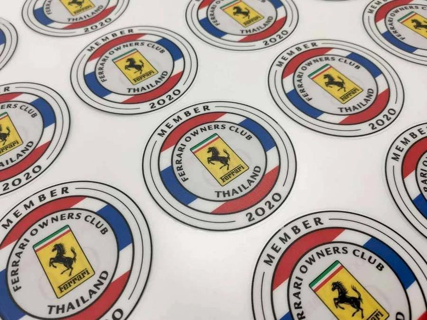 สติ๊กเกอร์สูญญากาศ ไม่มีกาว vacuum sticker พรบ. รถยนต์ สติกเกอร์ติดกระจกรถ สติ๊กเกอร์ติดกระจกสูญญากาศ