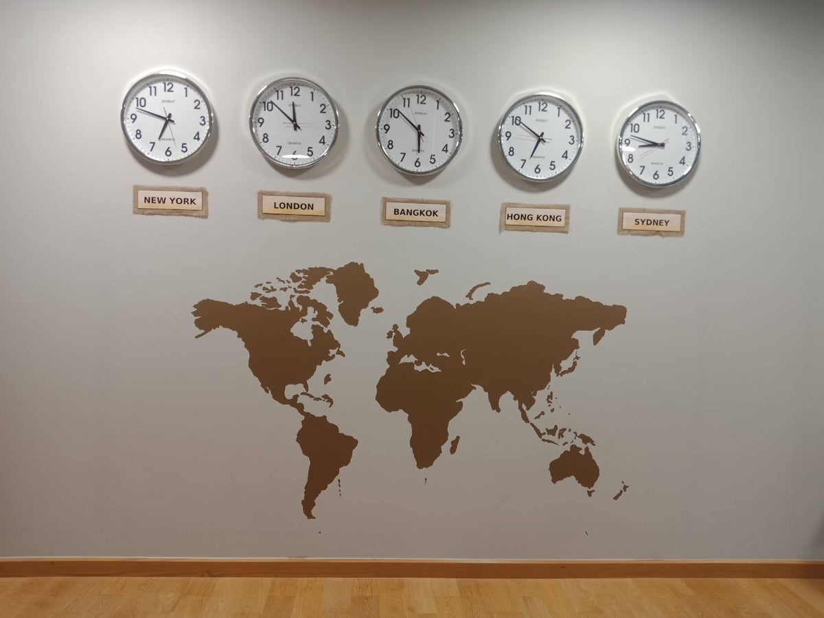 ป้ายแผนที่โลก World Map Board พิมพ์คมชัด รายละเอียดครบ ใช้สำหรับการศึกษา ตกแต่งสำนักงาน โรงเรียน และงานแสดงข้อมูล