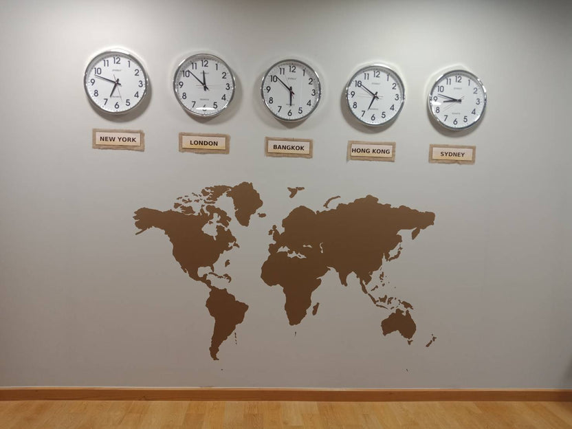ป้าย แผนที่โลก World Map Board พิมพ์คมชัด รายละเอียดครบ ใช้สำหรับการศึกษา ตกแต่งสำนักงาน โรงเรียน และงานแสดงข้อมูล